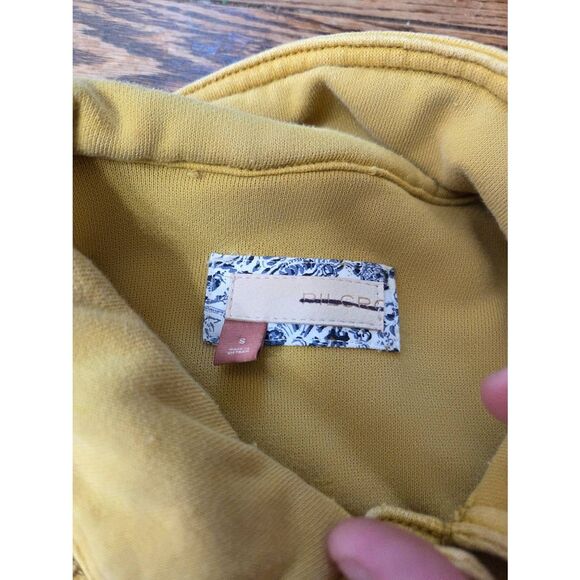 ANTHROPOLOGIE PILCRO Tamara Shirt Jacket In Yellow Sz Small - Picture 3 of 7